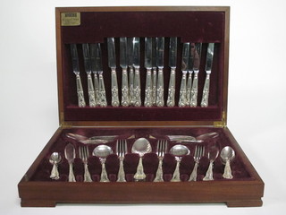 A canteen of Viners silver plated Kings pattern flatware