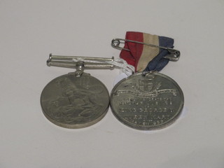 A WWII British War medal and an unofficial George VI Jubilee  medal