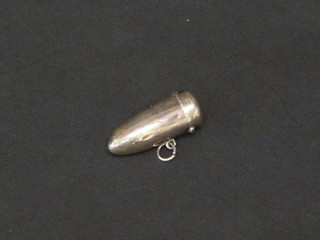 A silver cigarette holder complete with case