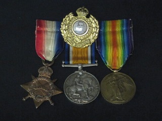 A group of 3 to 221 Corporal L A W H Greenfield Royal Engineers comprising 1914-15 Star, British War medal and  Victory medal together with a Royal Engineers Sweetheart  brooch