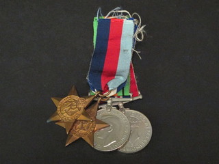 A group of 4 medals comprising 1939-45 Star, France & German  star, Defence & War medal