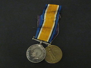 A British War medal and Victory medal to 90256 Gunner E H  Witham Royal Artillery