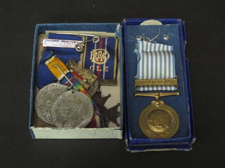 A 1950 United Nations Career medal - boxed, 2 School  Attendance medals, Buffalo jewels and 2 unofficial coronation  medals