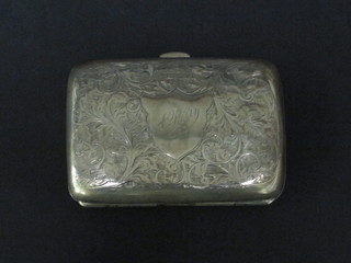 An engraved silver cheroot case 1 ozs