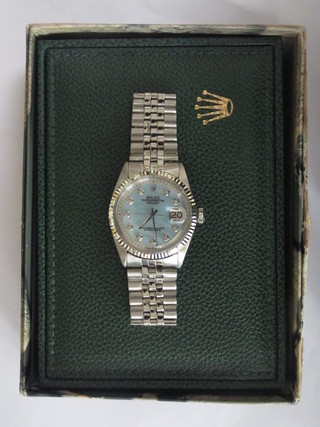 A gentleman's Rolex Oyster Perpetual Date-just wristwatch contained in a chrome case  ILLUSTRATED