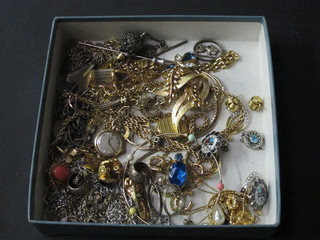 A lady's Omega wristwatch and a collection of costume jewellery