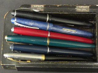2 Osmiroid 65 fountain pens, a Platigum "Regal" fountain pen, a Platigum fountain pen in blue marked Uncle and 2 other fountain  pens