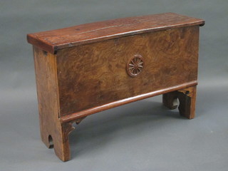 An elm coffer with hinged lid 40"