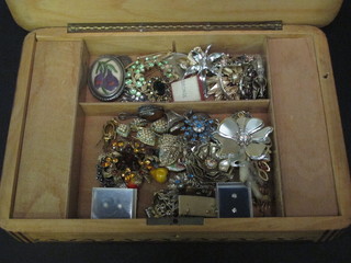 A Sorrento box containing a collection of various costume jewellery