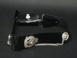 A Royal Irish Regt. Officer's cross belt with badge and whistle