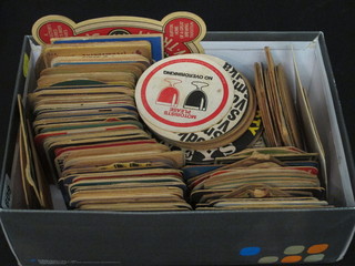 A collection of beer mats