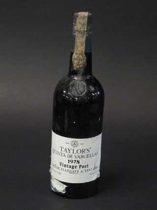 A bottle of Taylors 1978 vintage port