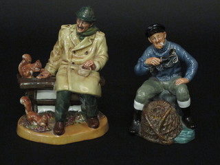 A Royal Doulton figure - The Lobster Figure HN2317 and 1  other - Lunch Time HN2485