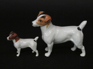 A Beswick figure of a Jack Russell Terrier 4" and 1 other 3"