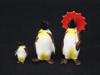 3 Beswick figures of penguins 4"
