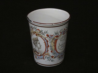 A Victorian Austrian enamelled beaker to commemorate the 1897 Jubilee for the Borough of Derby