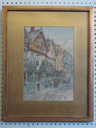 JW, a 19th Century watercolour drawing "Chester" 12" x 8"