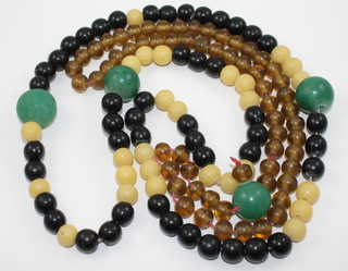 2 strings of hardstone beads