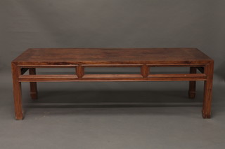 An Oriental rectangular hardwood table 69"
