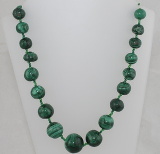 A string of "malachite" beads