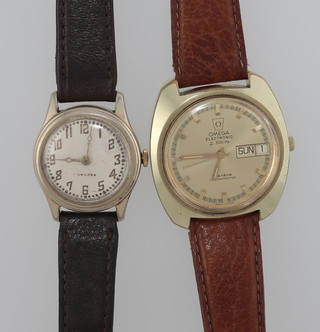 An Omega Electronic wristwatch together with a Unicorn  wristwatch