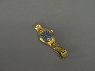 A lady's Tudor Oyster Princess wristwatch contained in a gilt metal case with integral bracelet