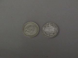 2 George V florins 1920 and 1927