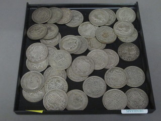 A collection of silver half crowns