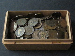 A collection of old pennies
