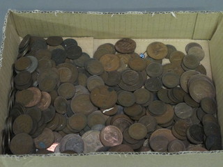 A box containing a collection of coins