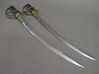2 Indian reproduction sabers 23", no scabbards,