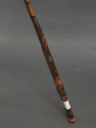 A bamboo twin section boat rod with extra tip and a twin section  boat rod