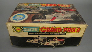 A Scalextric Grand Prix 8 racing game, boxed