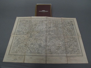 A 3rd Edition Ordnance Survey map of Horsham and an Orient  Express menu