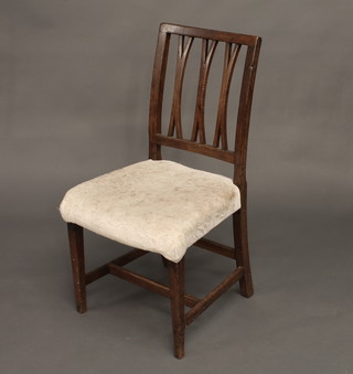 A Georgian mahogany stick and rail back chair