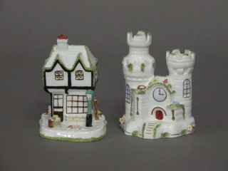2 Coalport models of houses - The Old Curiosity Shop and Castle