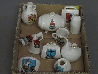 A collection of Goss crested china