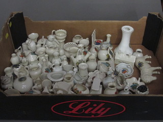 A large collection of crested china