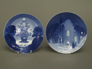 2 Royal Copenhagen Christmas plates