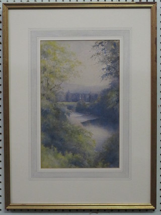 Watercolour drawing "Fountains Abbey?" 13" x 8"