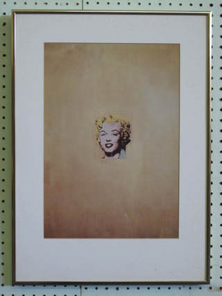 A coloured print "Marilyn Monroe" 13" x 9 1/2"