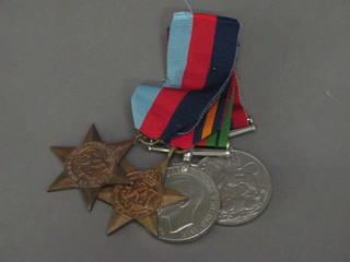 A group of 4 medals comprising 1939-45 Star, France and  Germany Star, Defence and War medal