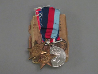 A group of 3 medals comprising 1939-45 Star, France and  Germany Star and British war medal complete with postage box