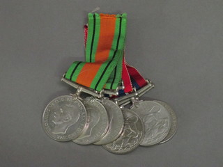 3 Defence medals and 3 WWII British War medals