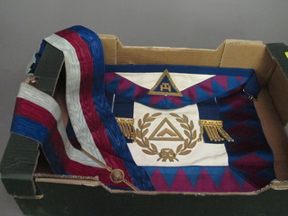 A quantity of Masonic regalia comprising Supreme Grand  Chapter Officer's apron and collar