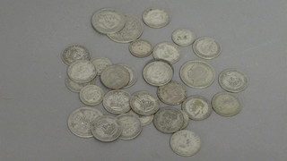 A collection of silver coins