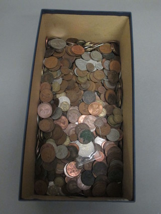 A collection of British copper coins