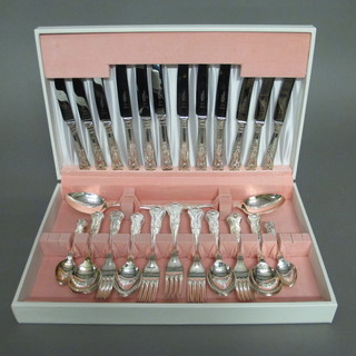 A canteen of Arthur Price Queens pattern silver plated flatware