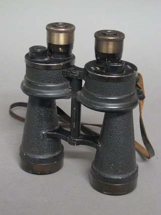 A pair of German binoculars marked Beh 7 x 50 457512
