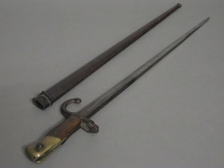 A French chassepot bayonet complete with scabbard